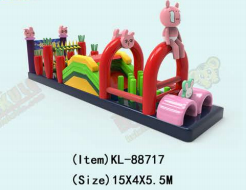 Coniglio carino - Set di giochi per bambini stilizzato Personaggio di cartone animato - Basato su ostacolo di gioco