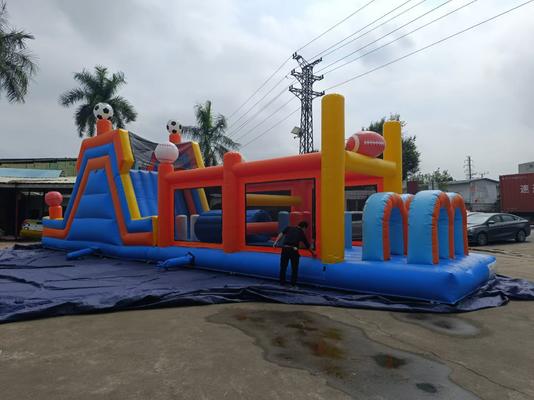 Multi - colored Inflatable Obstacle with Sport Icons with Bright Hues