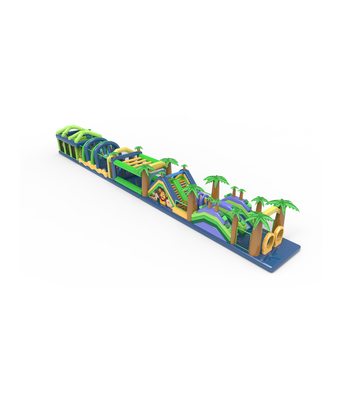 Percorso Avventura nella Giungla Gonfiabile Tropicale Multicolore