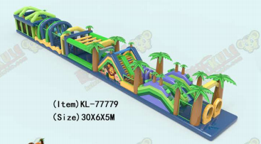 Percorso Avventura nella Giungla Gonfiabile Tropicale Multicolore