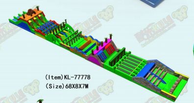 Parco giochi a ostacoli gonfiabile multicolore