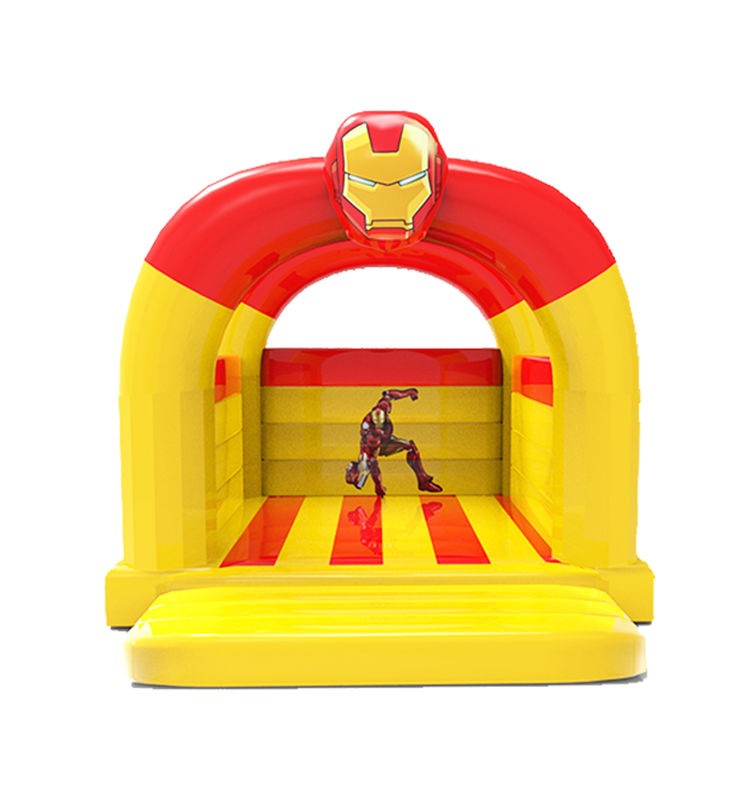 Iron Man gonfiabile giallo rosso colore castello rimbalzante per bambini