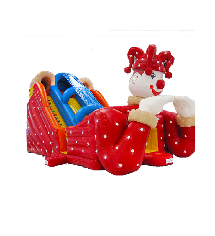 Clown Rosso Colore Bambini Parco di divertimento Scivolo gonfiabile In affitto