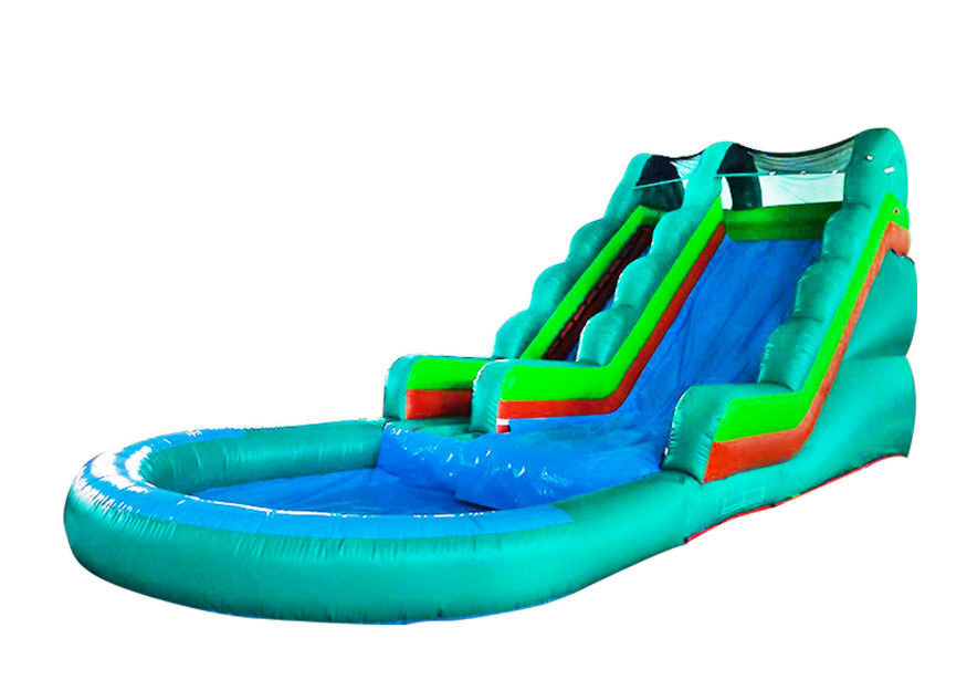 Vibrante e colorata scivolo gonfiabile per bambini emozionante esperienza di scivolo