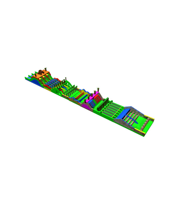 Parco giochi a ostacoli gonfiabile multicolore