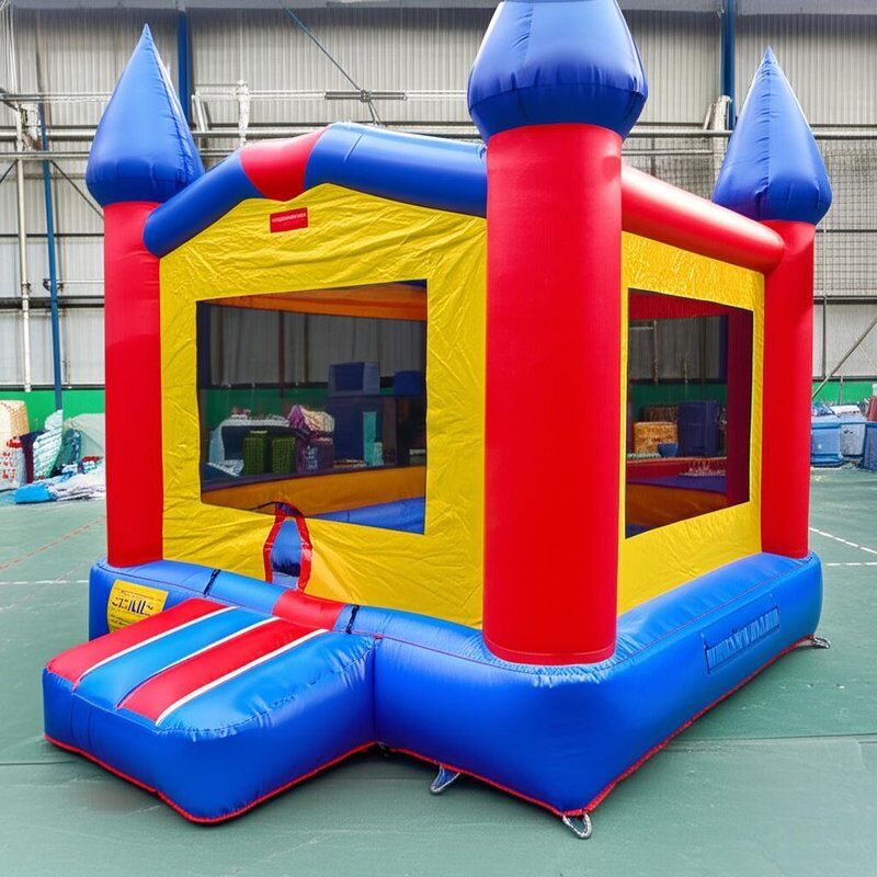 Lightweight And Foldable For Easy Transport Inflatable Castles Multiple Colors Custom Logo Can Be Printing Easy To Carry And Store