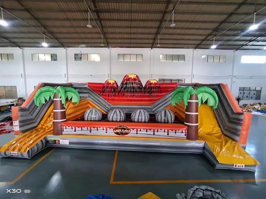 Danger Volcano Challenge Giochi gonfiabili all'aria aperta con palme