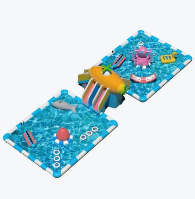 Giant Slides Outdoor Parco acquatico gonfiabile personalizzato con due grandi piscine